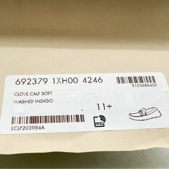 GUCCI INTERLOCKING G DRIVER "WASHED INDIGO" Sz 11.5G - Picture 14 of 14